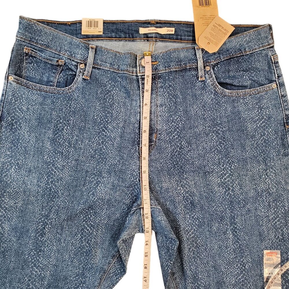 Levi's 711 Skinny Jeans Womens Size 20W S Blue Wash Mid Rise Strechy Denim - Picture 7 of 12